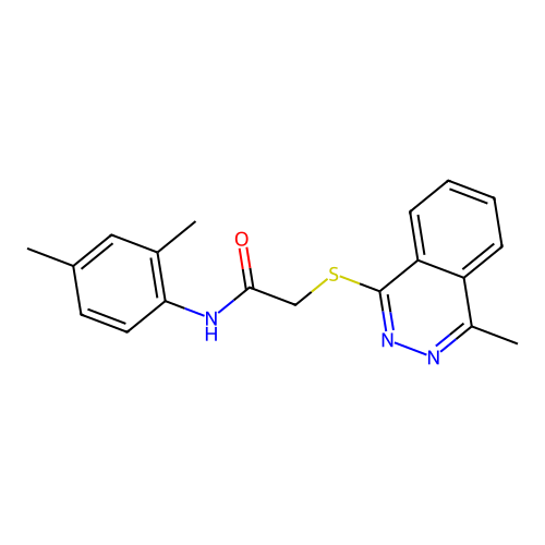 N-(2,4-dimethylphenyl)-2-[(4-methylphthalazin-1-yl)sulfanyl]acetamide structure
