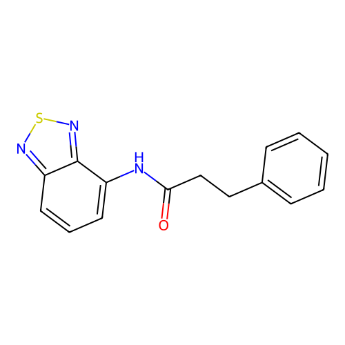 N-(2,1,3-benzothiadiazol-4-yl)-3-phenylpropanamide structure