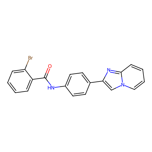 2-bromo-N-(4-(imidazo[1,2-a]pyridin-2-yl)phenyl)benzamide structure