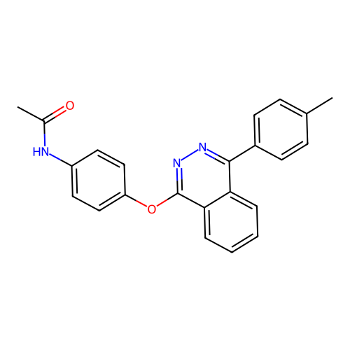 N-(4-{[4-(4-methylphenyl)phthalazin-1-yl]oxy}phenyl)acetamide structure