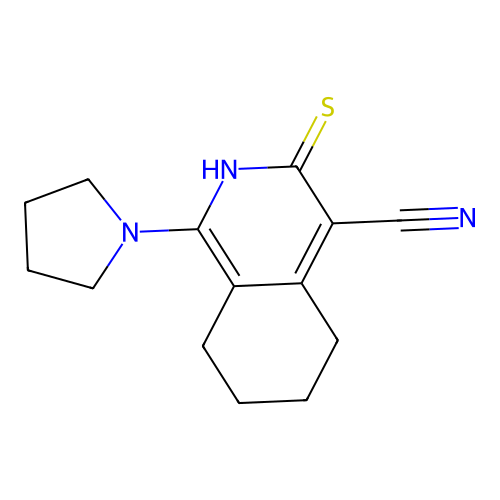 1-(Pyrrolidin-1-yl)-3-sulfanyl-5,6,7,8-tetrahydroisoquinoline-4-carbonitrile structure