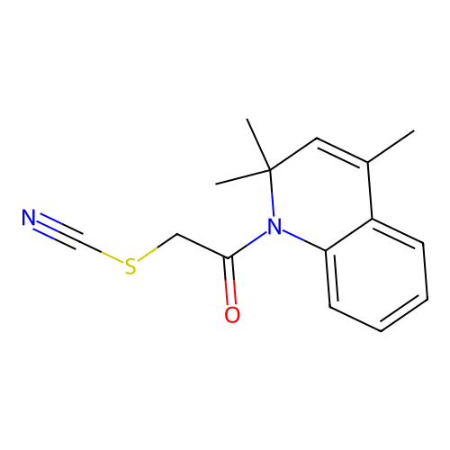 2-oxo-2-(2,2,4-trimethylquinolin-1(2H)-yl)ethyl thiocyanate structure