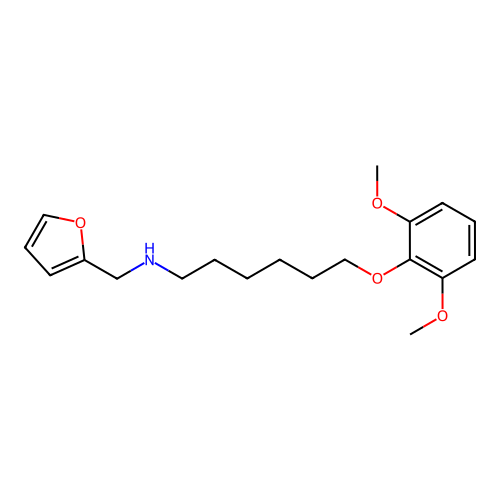 6-(2,6-dimethoxyphenoxy)-N-(furan-2-ylmethyl)hexan-1-amine structure
