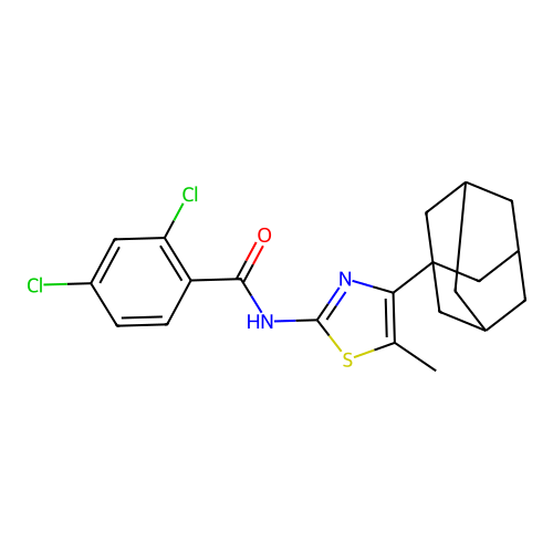 N-[4-(1-Adamantyl)-5-methyl-1,3-thiazol-2-YL]-2,4-dichloro-benzamide structure
