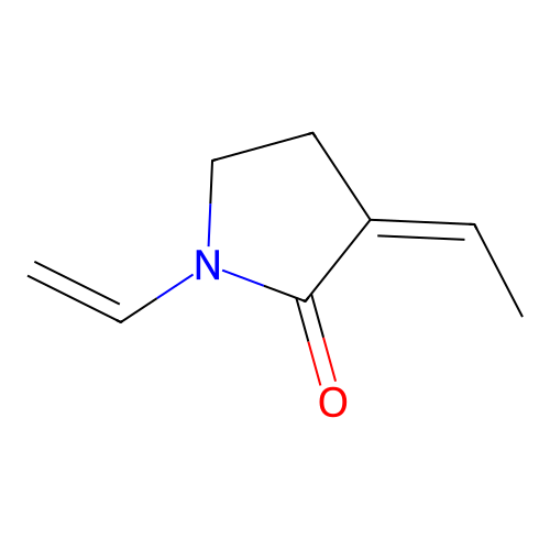 cis-3-Ethylidene-1-vinyl-2-pyrrolidone structure