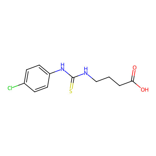 4-[(4-Chlorophenyl)carbamothioylamino]butanoic acid structure