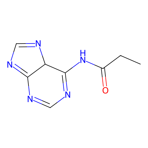N-(5H-purin-6-yl)propanamide structure
