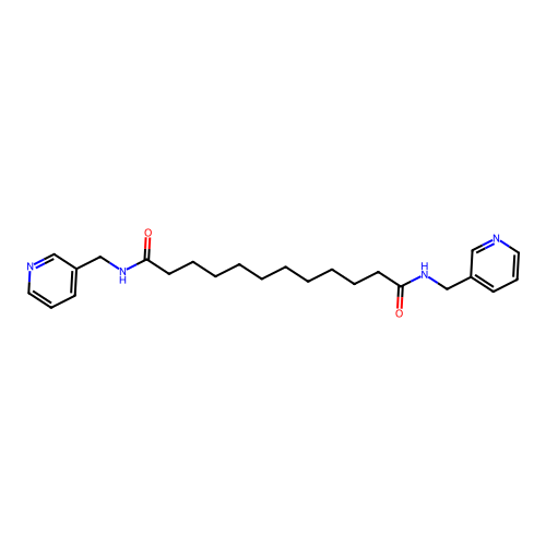 N,N'-bis(pyridin-3-ylmethyl)dodecanediamide structure