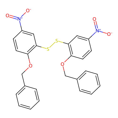 4-Nitro-2-[(5-nitro-2-phenylmethoxyphenyl)disulfanyl]-1-phenylmethoxybenzene structure