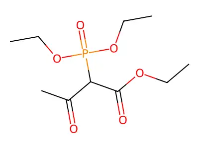 Butanoic acid, 2-((diethoxyphosphinyl)oxy)-3-oxo-, ethyl ester structure