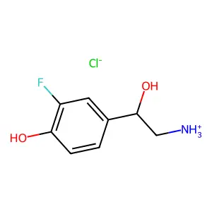 4-(2-Amino-1-hydroxyethyl)-2-fluorophenol--hydrogen chloride (1/1) structure