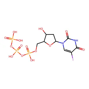 2'-Deoxy-5-iodouridine 5'-(tetrahydrogen triphosphate) structure