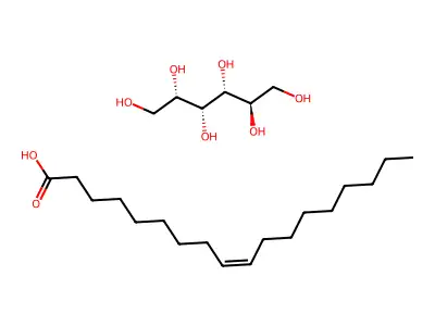 Octadec-9-enoic acid--hexitol (1/1) structure