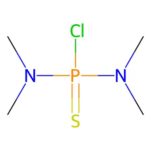 Phosphorodiamidothioic chloride, tetramethyl- structure