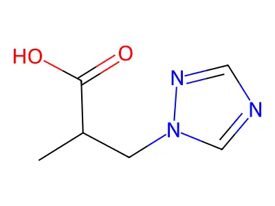 2-methyl-3-(1H-1,2,4-triazol-1-yl)propanoic acid structure