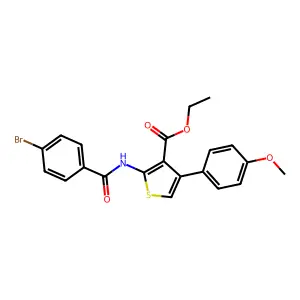 Ethyl 2-(4-bromobenzamido)-4-(4-methoxyphenyl)thiophene-3-carboxylate structure