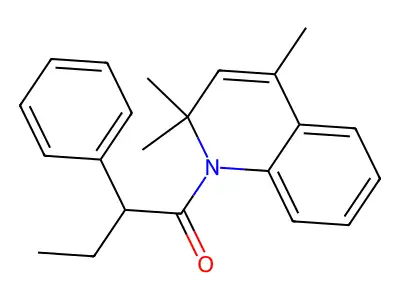2-phenyl-1-(2,2,4-trimethylquinolin-1(2H)-yl)butan-1-one structure