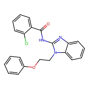 2-chloro-N-[1-(2-phenoxyethyl)benzimidazol-2-yl]benzamide structure