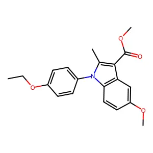 methyl 1-(4-ethoxyphenyl)-5-methoxy-2-methyl-1H-indole-3-carboxylate structure
