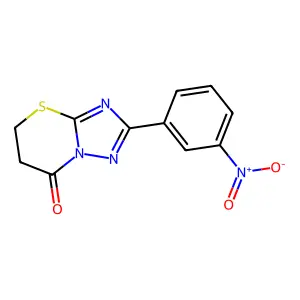 2-(3-Nitrophenyl)-5,6-dihydro-[1,2,4]triazolo[5,1-b][1,3]thiazin-7-one structure