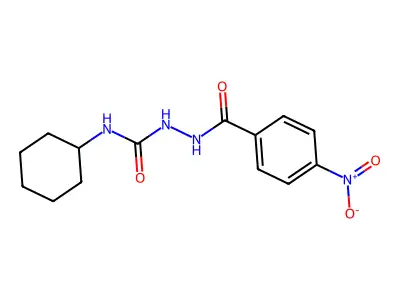 1-Cyclohexyl-3-[(4-nitrobenzoyl)amino]urea structure