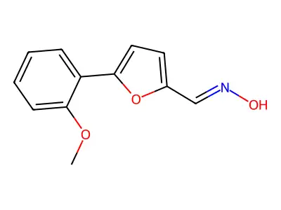 (NE)-N-[[5-(2-methoxyphenyl)furan-2-yl]methylidene]hydroxylamine structure