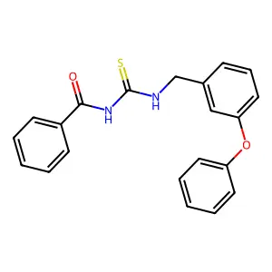 N-[(3-phenoxybenzyl)carbamothioyl]benzamide structure