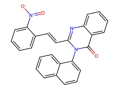 3-naphthalen-1-yl-2-[(Z)-2-(2-nitrophenyl)ethenyl]quinazolin-4-one structure