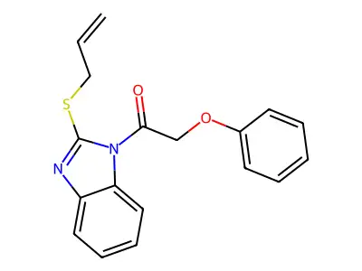 2-(Allylthio)-1-(phenoxyacetyl)-1H-benzimidazole structure