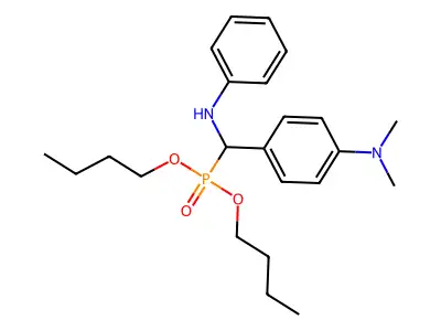 4-[anilino(dibutoxyphosphoryl)methyl]-N,N-dimethylaniline structure