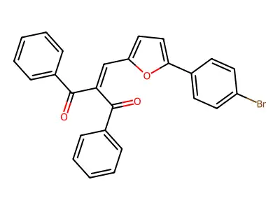 2-((5-(4-Bromophenyl)-2-furyl)methylene)-1,3-diphenyl-1,3-propanedione structure