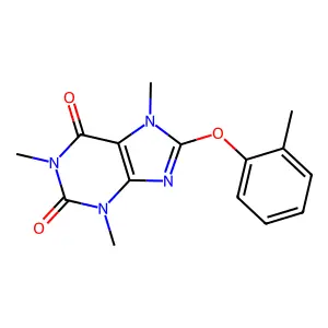 1,3,7-Trimethyl-8-(2-methylphenoxy)purine-2,6-dione structure