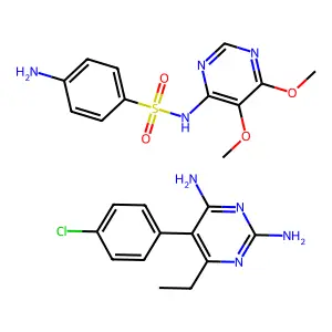Pyrimethamine; sulfadoxine structure