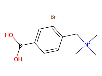 4-(Trimethylammonium)methylphenylboronic acid bromide salt structure