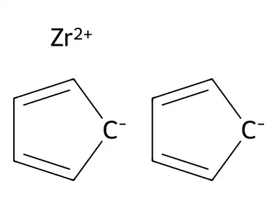 Bis(cyclopenta-1,3-diene);zirconium structure