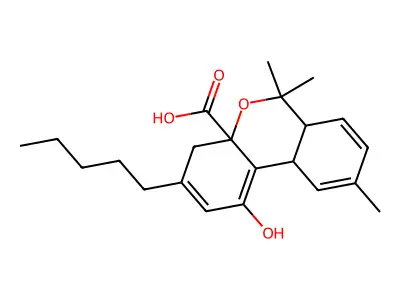 Tetrahydrocannabinolic acid structure