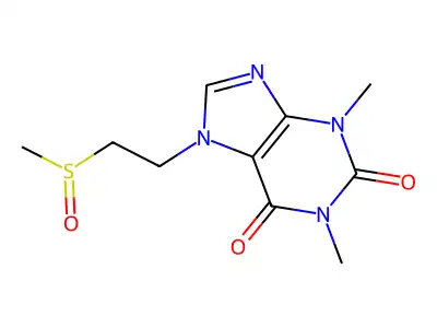 Theophylline, 7-(2-(methylsulfinyl)ethyl)- structure