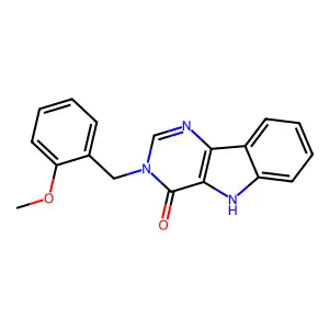 3-(2-methoxybenzyl)-3H-pyrimido[5,4-b]indol-4(5H)-one structure