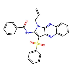 N-[3-(benzenesulfonyl)-1-prop-2-enylpyrrolo[3,2-b]quinoxalin-2-yl]benzamide structure