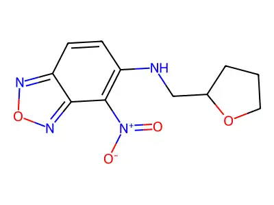 4-nitro-N-(oxolan-2-ylmethyl)-2,1,3-benzoxadiazol-5-amine structure