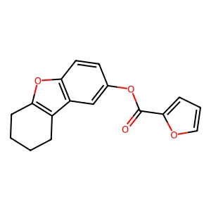 6,7,8,9-Tetrahydrodibenzo[b,d]furan-2-yl furan-2-carboxylate structure