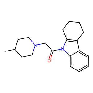 2-(4-Methyl-piperidin-1-yl)-1-(1,2,3,4-tetrahydro-carbazol-9-yl)-ethanone structure