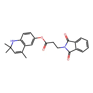 (2,2,4-trimethyl-1H-quinolin-6-yl) 3-(1,3-dioxoisoindol-2-yl)propanoate structure