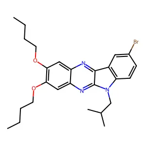 9-bromo-2,3-dibutoxy-6-(2-methylpropyl)-6H-indolo[2,3-b]quinoxaline structure