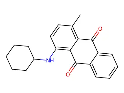 1-(Cyclohexylamino)-4-methylanthracene-9,10-dione structure
