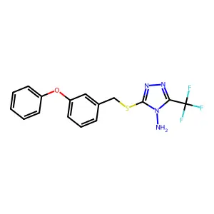 3-(3-Phenoxy-benzylsulfanyl)-5-trifluoromethyl-[1,2,4]triazol-4-ylamine structure