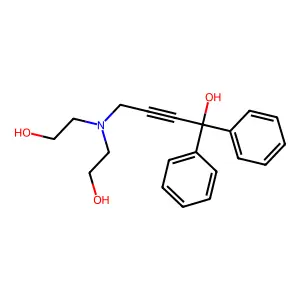 4-[Bis(2-hydroxyethyl)amino]-1,1-diphenylbut-2-yn-1-ol structure