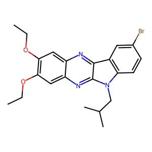 9-bromo-2,3-diethoxy-6-isobutyl-6H-indolo[2,3-b]quinoxaline structure