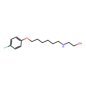 2-[6-(4-Fluorophenoxy)hexylamino]ethanol structure