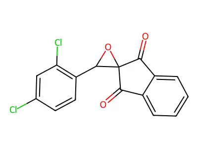 3'-(2,4-Dichlorophenyl)spiro[indene-2,2'-oxirane]-1,3-dione structure